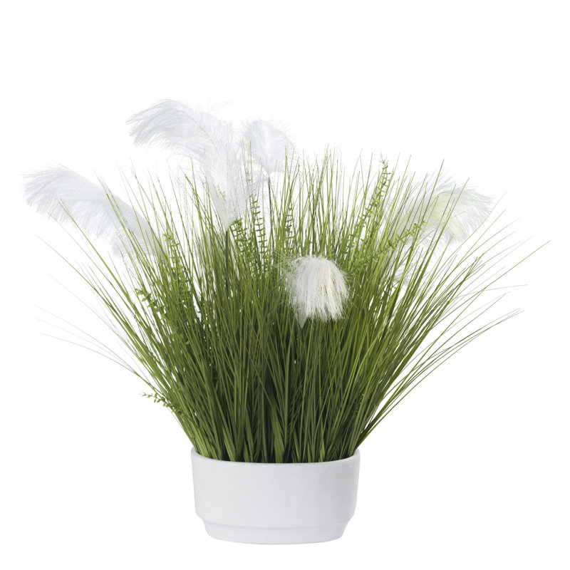Diane James Home 25'' Artificial Pampas Grass in Pot